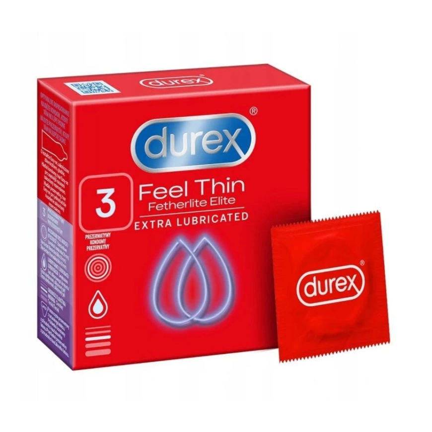 Durex Feel Thin Extra Lubricated ultraohuet condomit 3 kpl. – 2