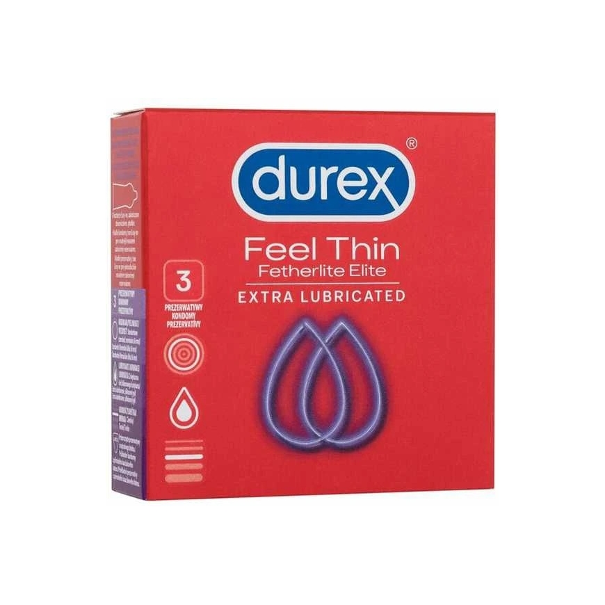 Durex Feel Thin Extra Lubricated ultra-thin condoms 3 pcs. – 4