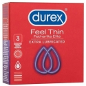 Durex Feel Thin Extra Lubricated prezerwatywy ultracienkie 3 vnt. Durex Feel Thin Extra Lubricated prezerwatywy ultracienkie 3 vnt.