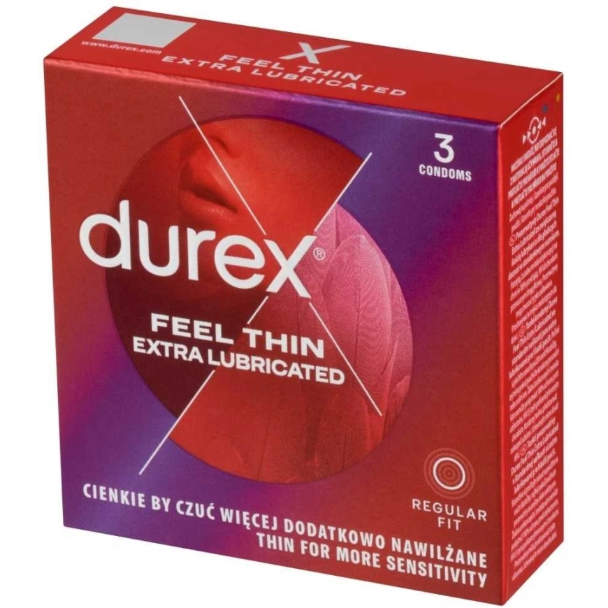 Durex Feel Thin Extra Lubricated ultrapeened kondoome 3 tk. – 5