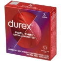 Durex Feel Thin Extra Lubricated ultraohuet condomit 3 kpl.