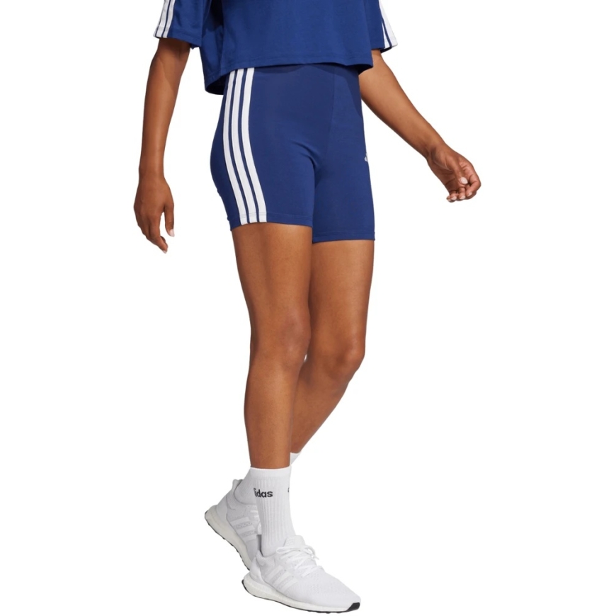 Moterų šortai adidas Essentials 3-Stripes High Waisted Biker mėlyni JE1225 (S) – 4