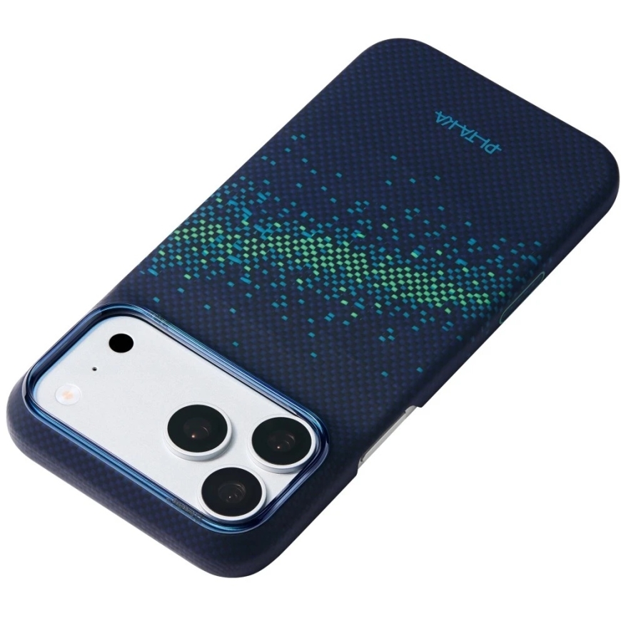 PITAKA Edge Milky Way Galaxy 2.0 maciņš iPhone 18 Pro Max / 17 Pro Max, Nearfield Zils – 3