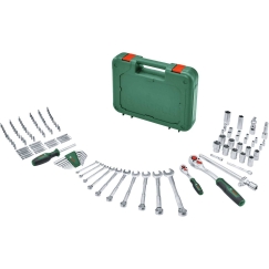 Bosch Powertools Advanced instrumentu kaste, 132 gabali (zaļa, ar 2 r