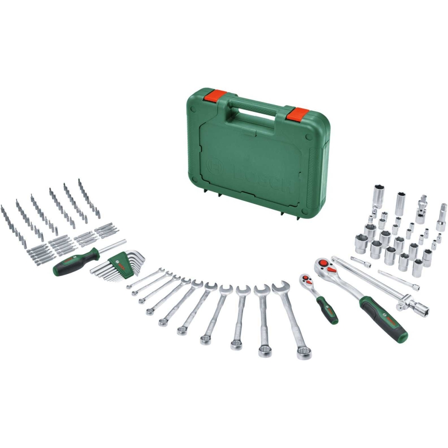 Bosch Powertools Advanced instrumentu kaste, 132 gabali (zaļa, ar 2 r