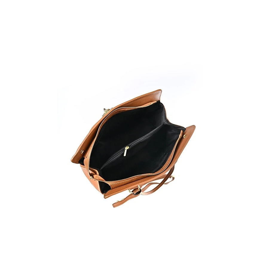 Roberta M Women's Leather Handbag RM1805 Cognac Color – 3
