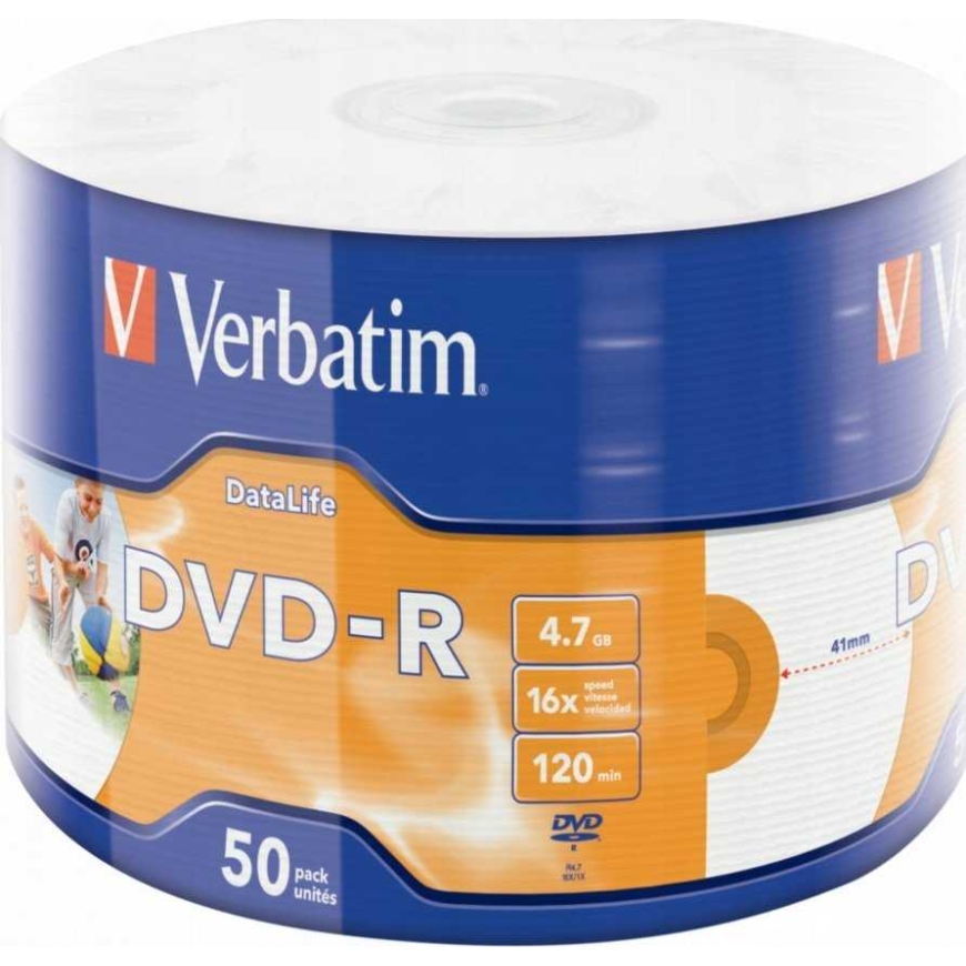 Verbatim DVD-R 4.7ГБ x16 50шт