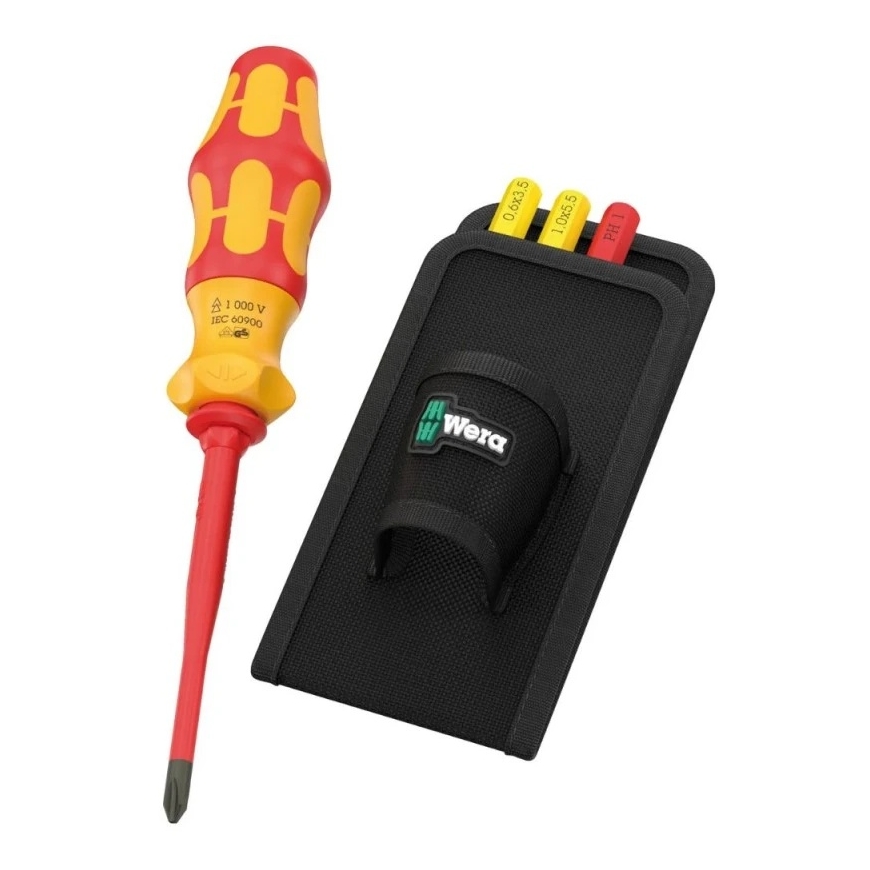 5-piece screwdriver set for electricians WERA KK VDE GO RA 2