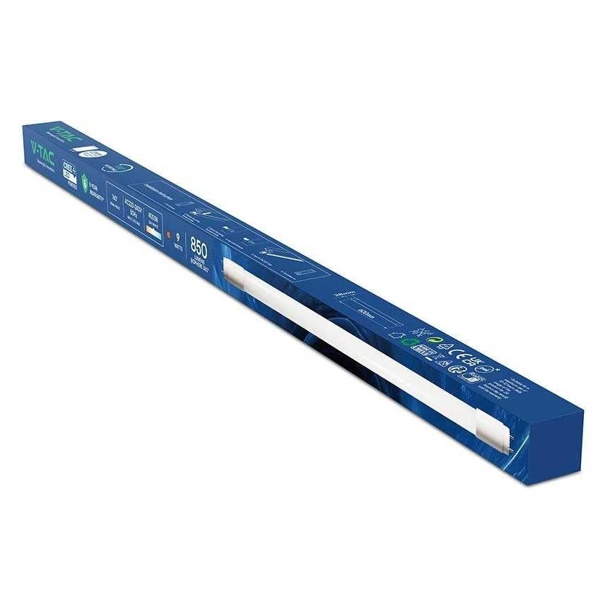 V-tac 9W LED T8 lamppu, 60 cm, G13, 4000K, CREE LED siru – 5