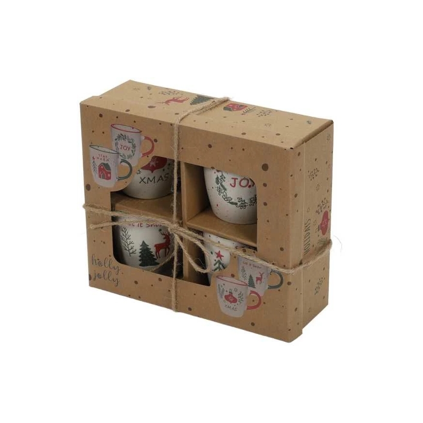 Home Styling Collection Siaki Kavos puodelių rinkinys 4 vnt 180 ml Kalėdiniai – 2