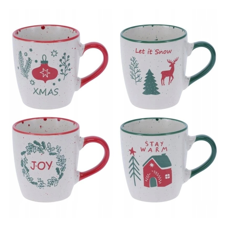 Home Styling Collection Siaki Kavos Cup Set 4 pcs 180 ml Christmas – 4