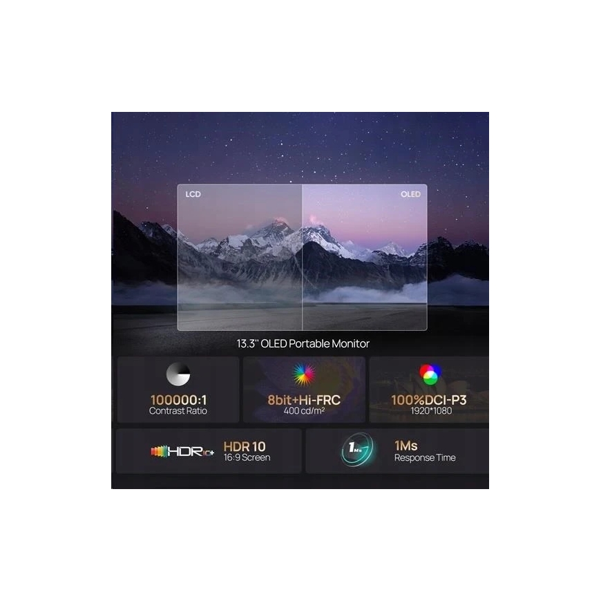Monitorius Arzopa Kannettava näyttö AC3 PRO 13,3'' – 4