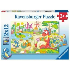 Ravensburger Пазл 2x12 шт. - Милые динозавры