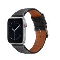 Riff Apple iWatch serija 42 /44 /45 /49 mm juodas odinis dirželis Riff Apple iWatch serija 42 /44 /45 /49 mm juodas odinis dirželis