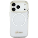 "Guess IML Gradient Script" metāla MagSafe maks iPhone 17 – Balts "Guess IML Gradient Script" metāla MagSafe maks iPhone 17 – Balts