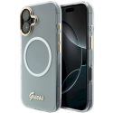 "Guess IML Gradient Script" metallinen MagSafe-kuori iPhone 17:lle – Valkoinen
