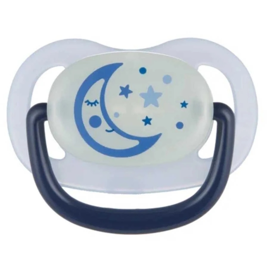 CANPOL 22/502_blu new Anatomical silicone pacifier 18m+ NIGHT DREAMS blue