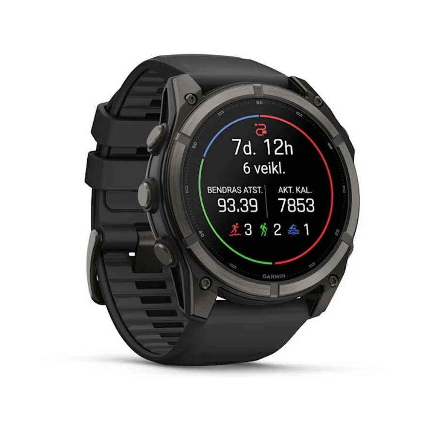 Garmin fēnix® 9 nutikell – 51mm, Tumesinine, DLC titaan, musta silikoonrihmaga | 010-04763-11 – 3