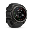 Garmin fēnix® 9 Älykello – 51mm, Tummanharmaa, DLC-titaani, mustalla silikonihihnalla | 010-04763-11