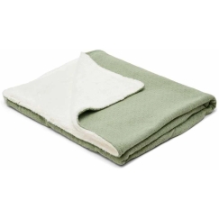 Little Dutch Cot blanket knitted `Pure Sage´ 110×140 cm