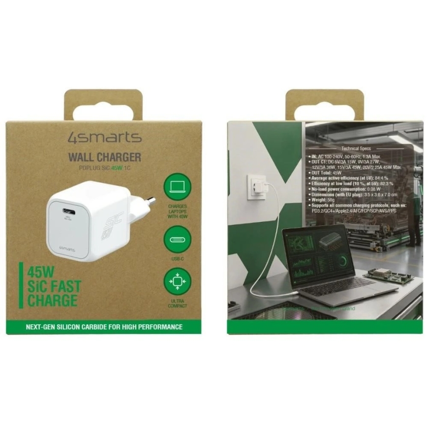 4smarts PDPlug SiC 45W USB-C Charger White – 2