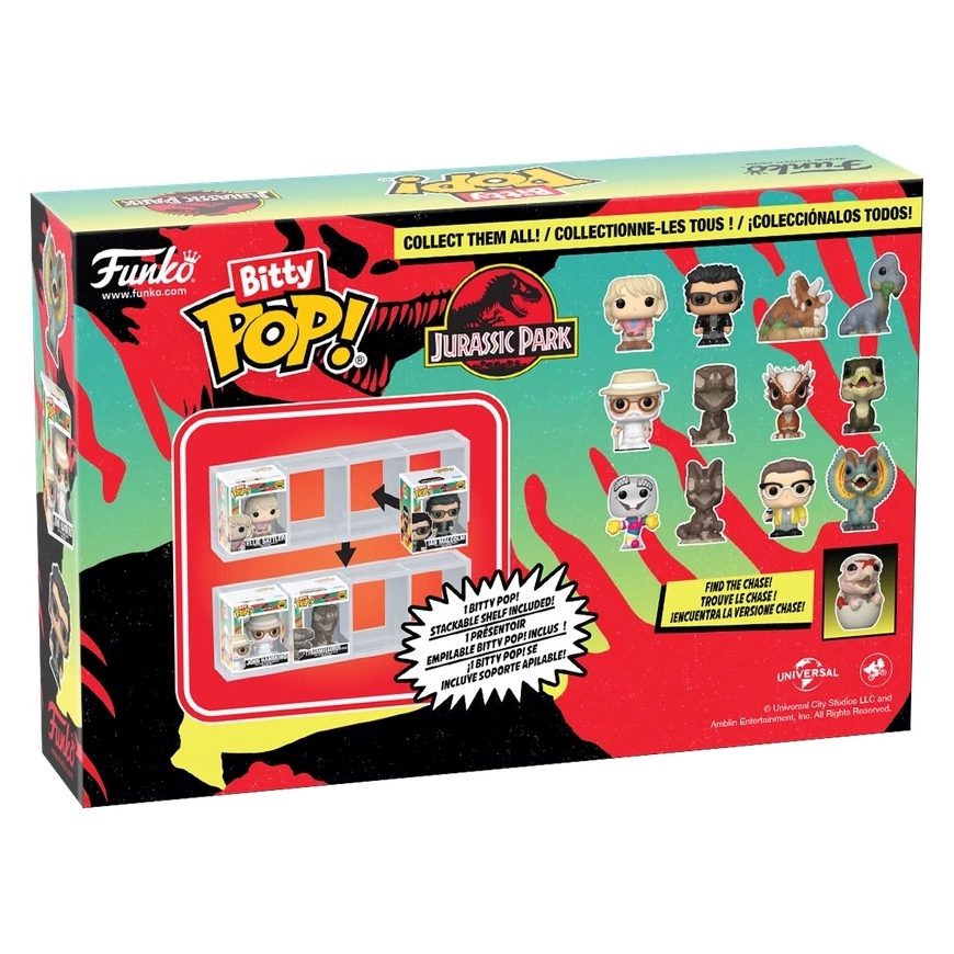 FUNKO Bitty POP! Figuurisarja: Jurassic Park, ~2.3 cm (4 kpl) – 3