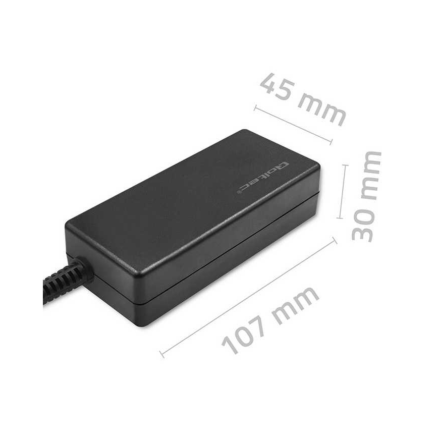 Qoltec Universālais barošanas adapters portatīvajam datoram 45W (51527) Melns