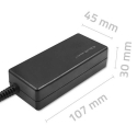 Qoltec Ülikasutatav toiteadapter sülearvutile 45W (51527) Must Qoltec Ülikasutatav toiteadapter sülearvutile 45W (51527) Must