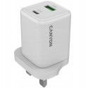 Canyon CU45AC GaN 45W 1xPD 1xQC Ühendkuningriik Valge