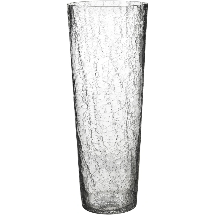 Mondex Since 1986 SERENITE Vase 15x40cm conical cracked glass