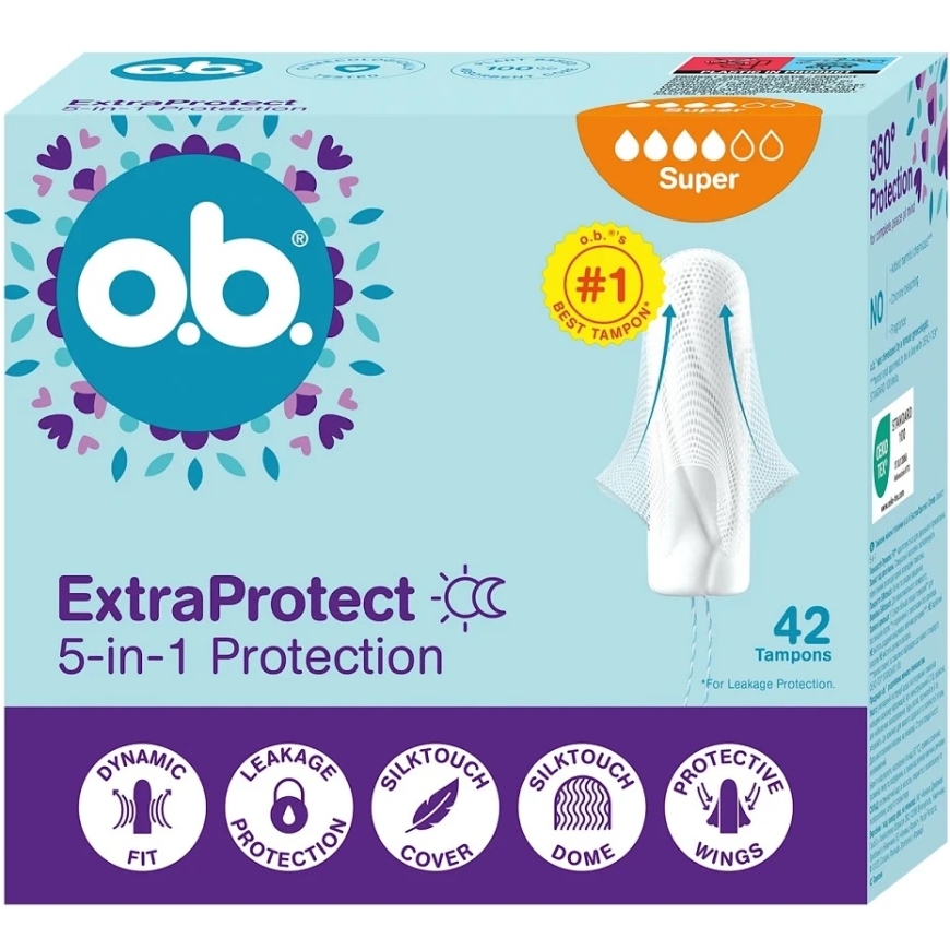 O.B. ExtraProtect Super tamponi, 42 gab.