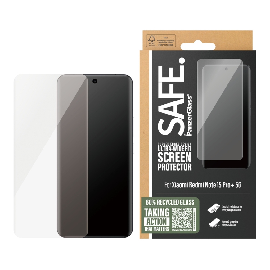 PanzerGlass SAFE. by ® Screen Protector Xiaomi Redmi Note 15 Pro+ 5G | Poco M8 Pro | Ultra-Wide Fit – 2