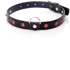 Fetish B Series BDSM dominējoša kakla siksna 2cm, sarkana āda