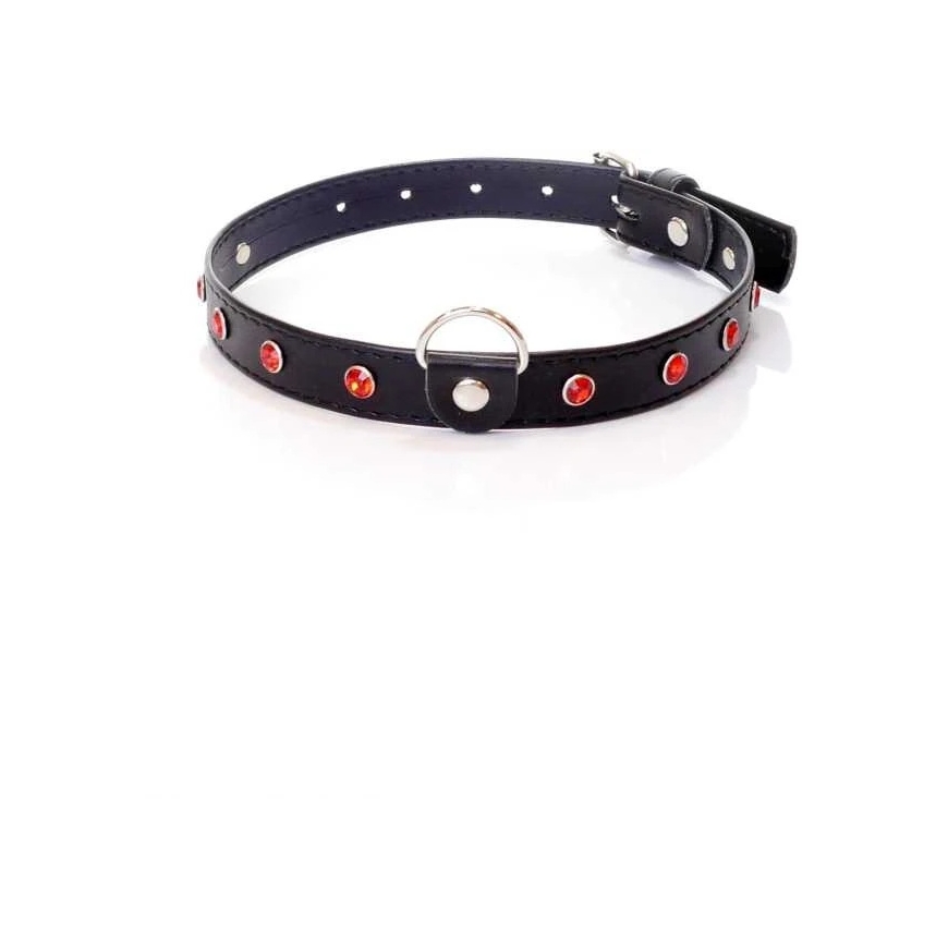Fetish B Series BDSM dominoiva kaulapanta 2cm, punainen nahka