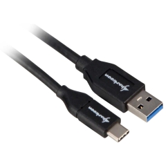 Sharkoon USB 3.1 A-C melns kabelis 0.5m