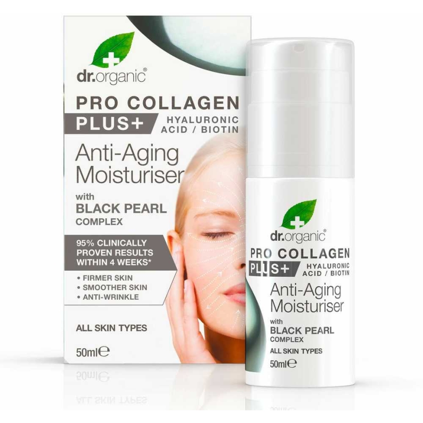 Dr.Organic Dr. organic PRO COLLAGEN+ juodas pearl antiaging cream 50 ml – 2