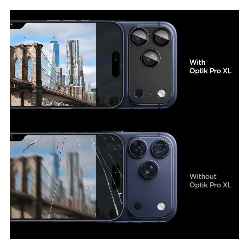 Spigen Optik Pro XL Glas.Tr Camera EZ Fit Apple iPhone 17 Pro Max Juodas – 4