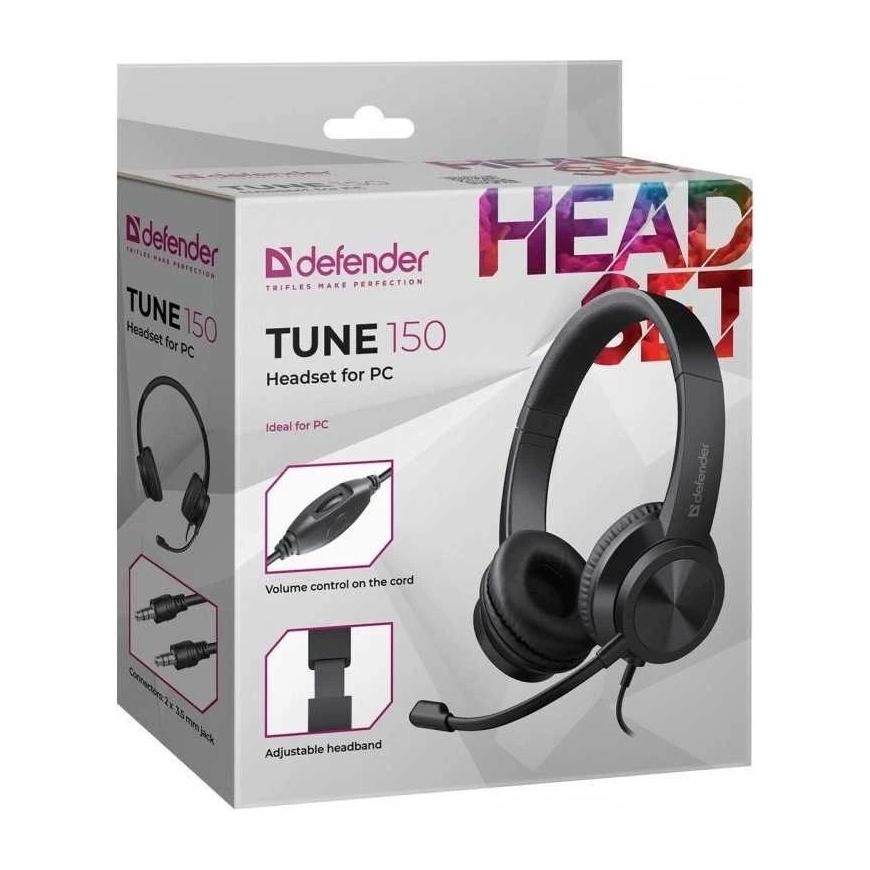 Defender Headset with a Headband and Microphone tune 150 black – 4