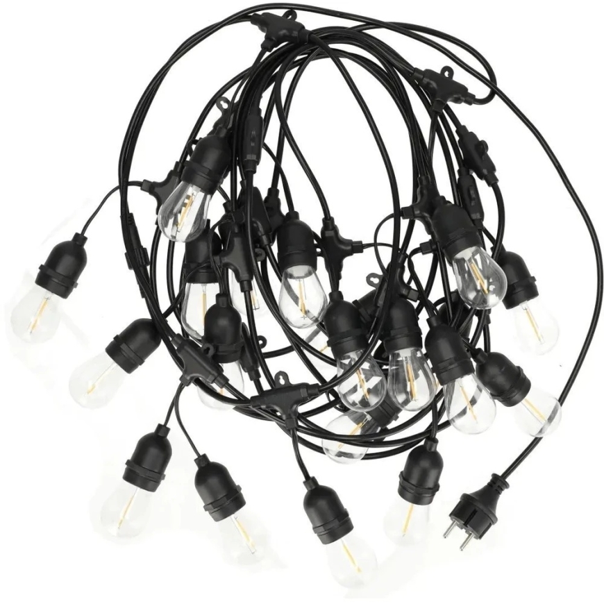 Dārza girlanda 5 m, 10 LED spuldzes, 220 V – 5