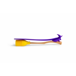 Ototo Kettle - Witch's Brush and Spatula - Purple and Yellow