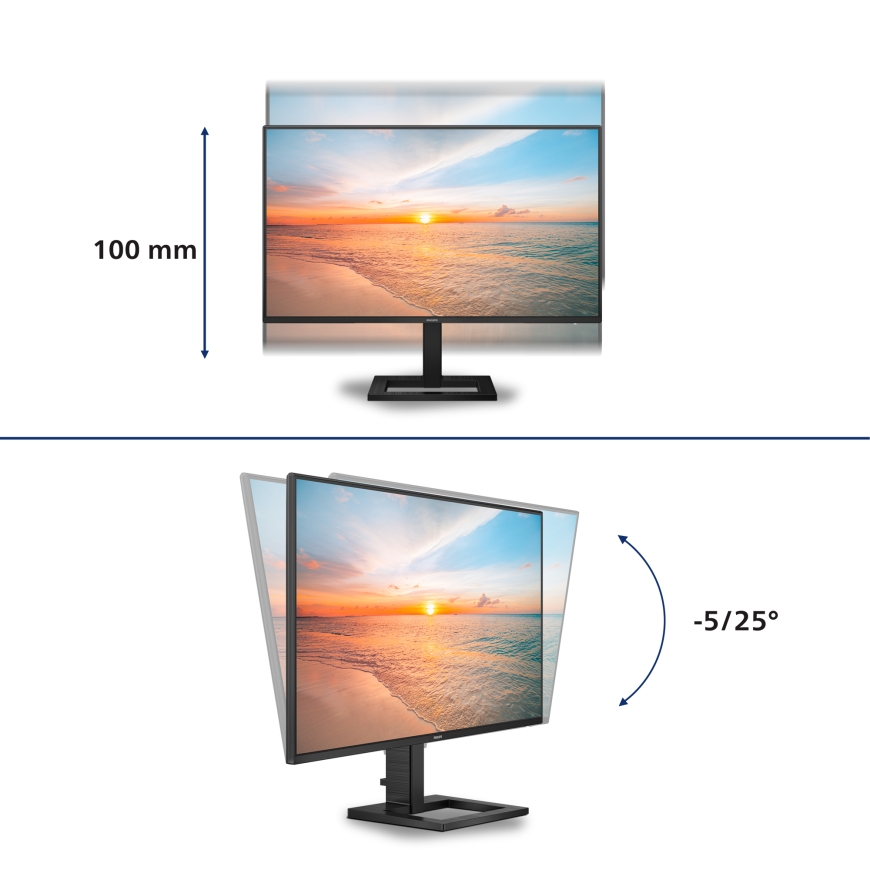 Philips 1000 series 27E1N1600AE/00 PC lamekuvar 68,6 cm (27") 2560 x 1440 pikslit Quad HD LCD Must – 3
