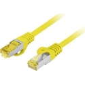 Lanberg Patchcord S/FTP Cat.6A LSZH CU 0.5m kollane