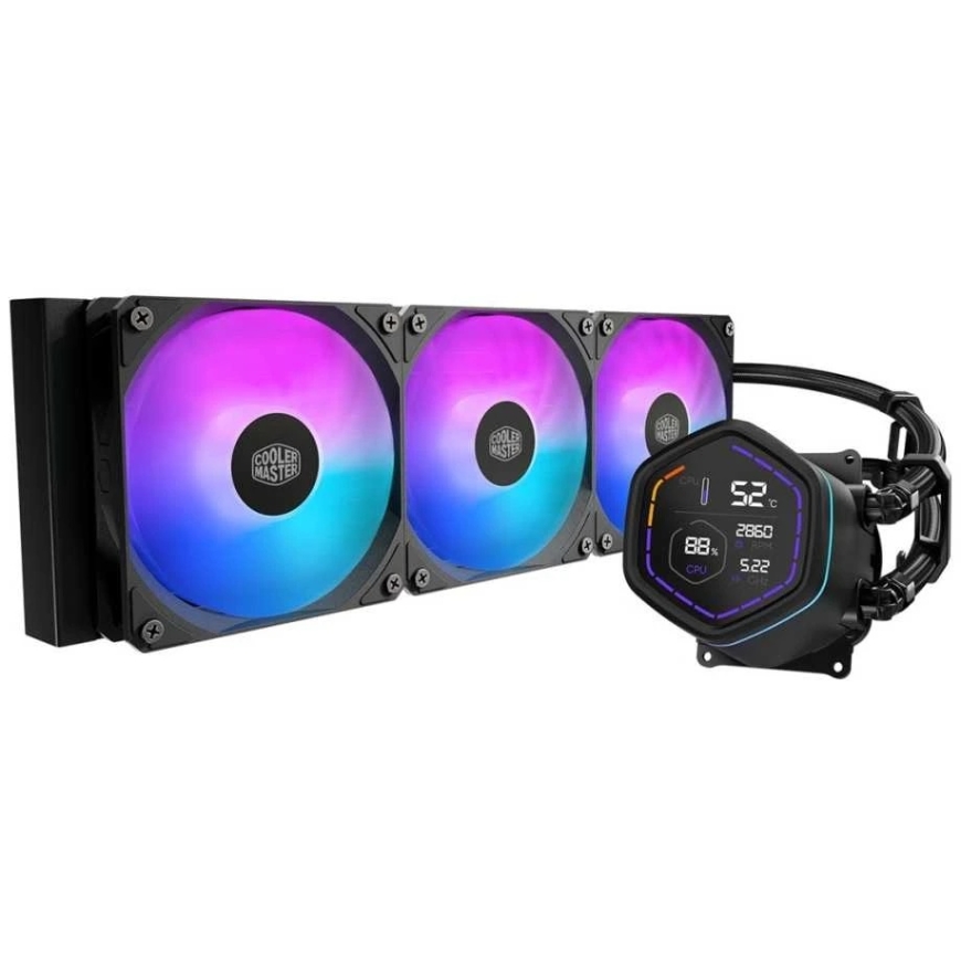Carruzzo Cooler Master MasterLiquid Core Nex Digital Процессор Жидкостный Охлаждающий Комплект 12 см Черный 1 шт