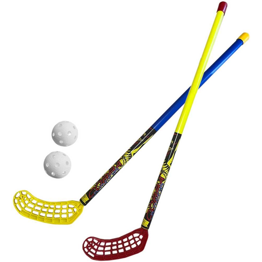 Azetx Cobra Junior unihockey-setti 2 mailaa + 2 palloa ilman grippejä 87 cm – 3
