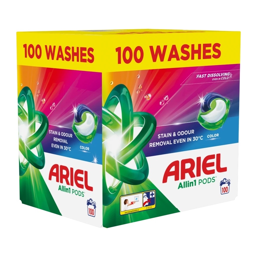Капсулы для стирки Ariel All-in-1 Pods Color Гель, 100 капсул