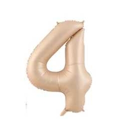 Riff Folio ilmapallo 100 cm Numero 4 Matte Beige