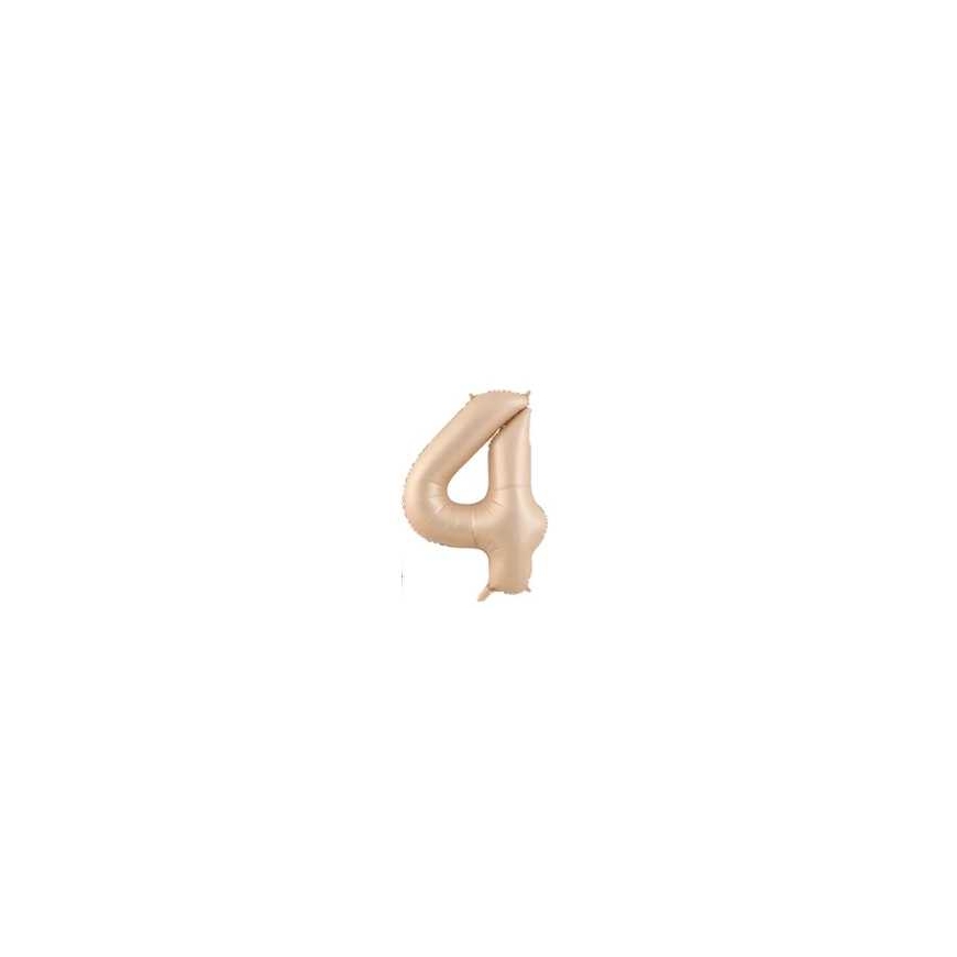 Riff Folio õhupall 100 cm Number 4 Matte Beige