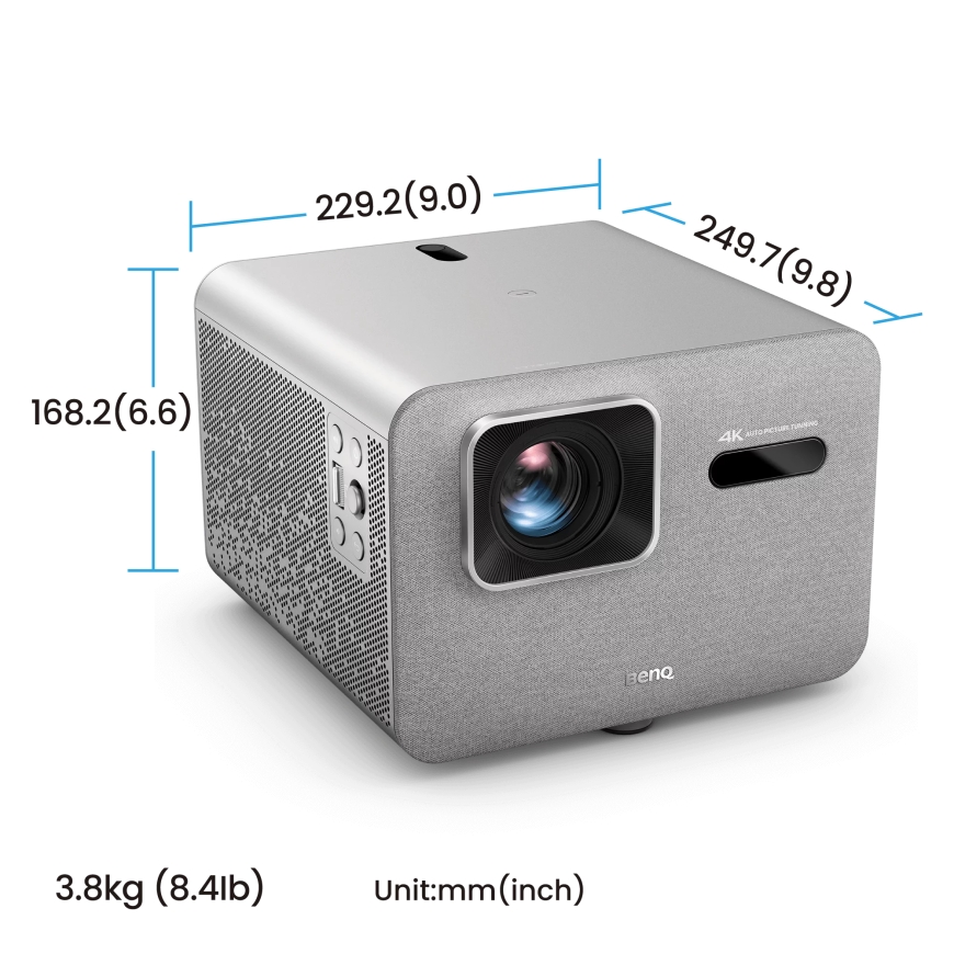 BenQ TK705i Standartinio nuotolio projektorius 3000 ANSI lumens DLP UHD 4K (3840x2160) Pilka – 4
