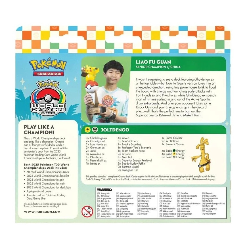 The Pokemon Pokemon TCG - Maailmanmestaruuskortit - Fuguan Liao - "Joltdengo" – 3