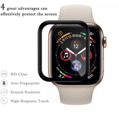 Riff "Горячая изгибная 3D-стекло для Apple Watch 1/2/3/5/6/7 42мм" Черный